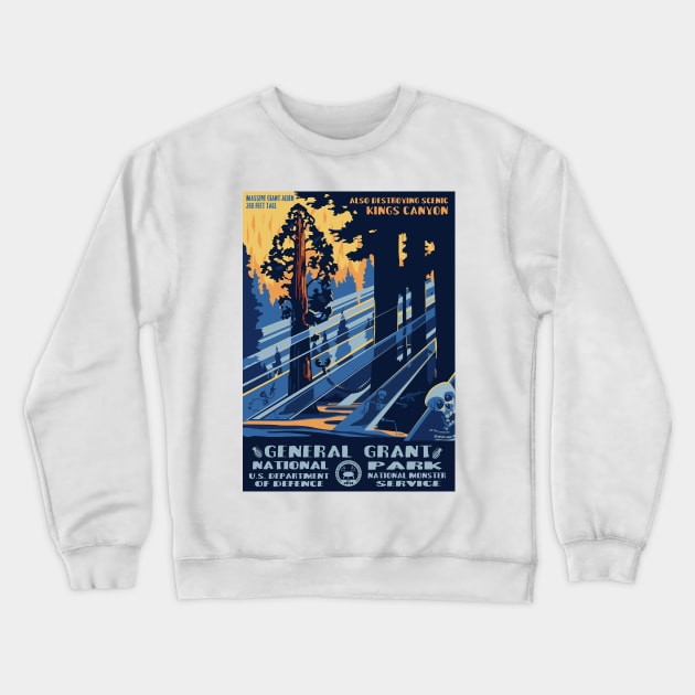 general grant alien invasion national park poster Crewneck Sweatshirt by rolphenstien